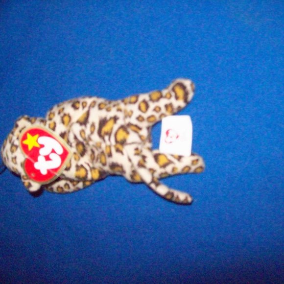 Original Ty Teenie Beanie Baby Freckles the Leopard 1993 McDonalds Toy - Picture 4 of 8